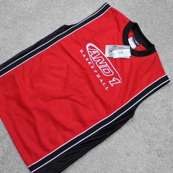 And 1 Basketball Jersey NWT Youth Large (14/16) Red Polyester Pullover #1 - Picture 3 of 14